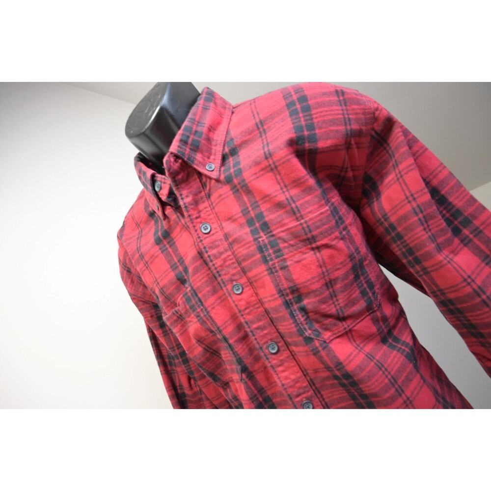 Ridgecut Toughwear Flannel Work Shirt Mens XL Red Black Plaid Rugged Good